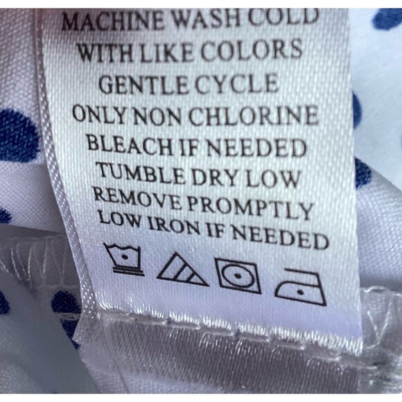 Adrienne Vittadini Polka Dot Women's Button Up Blouse Size Large New with Tags - Picture 8 of 10